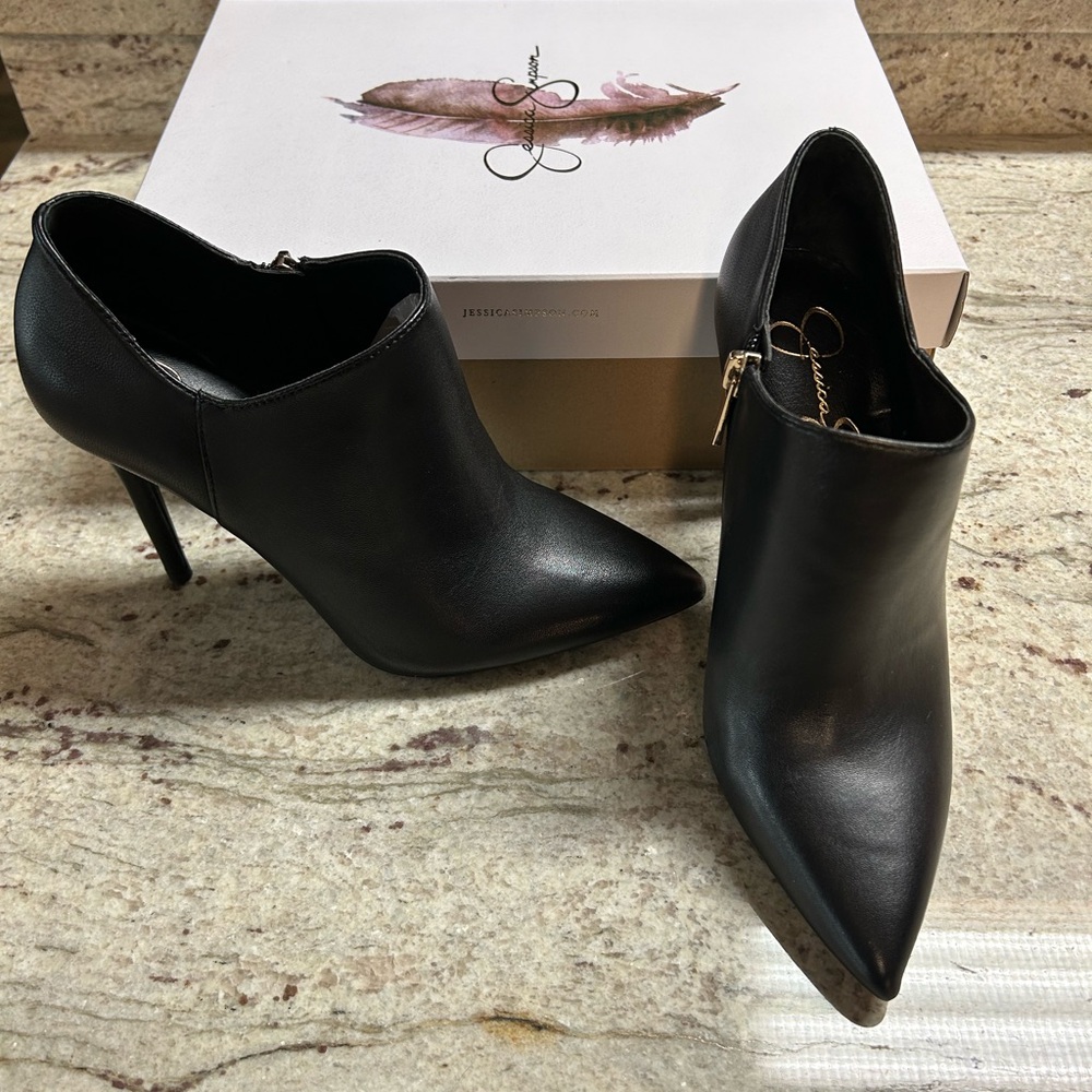Jessica Simpson Black High Heel Ankle Boots